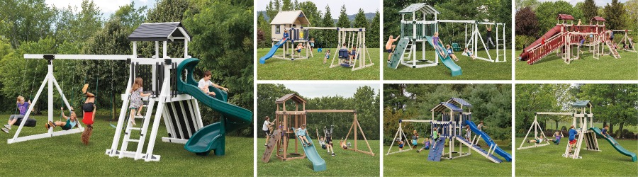 Vinyl Play Set and Swing Set Standard Models from Pine Creek Structures of Binghamton, NY